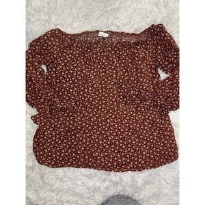 Blush J women's sz. S deep orange/brown blouse. Cute, soft